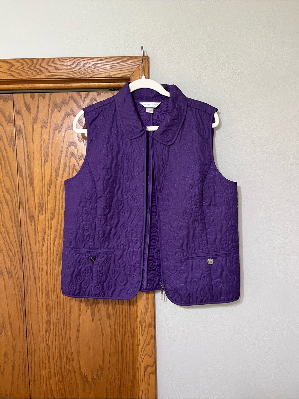 Quilted Purple Sleeveless Vest